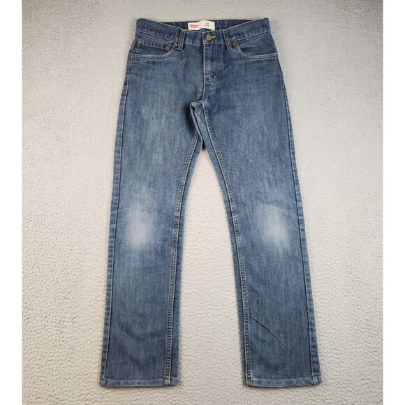 Levis 511 Jeans Boys 18 Reg Slim Fit Straight Leg Cotton Blend Modern Blue Denim - Picture 1 of 9